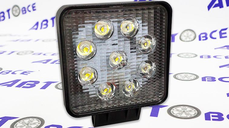 Ходовые огни (комплект 2шт 12-24V) SQ27W-27MM 9LED Ближний NovoLED